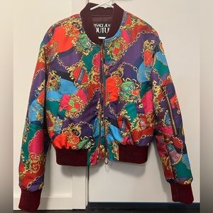 Versace logo bomber jacket